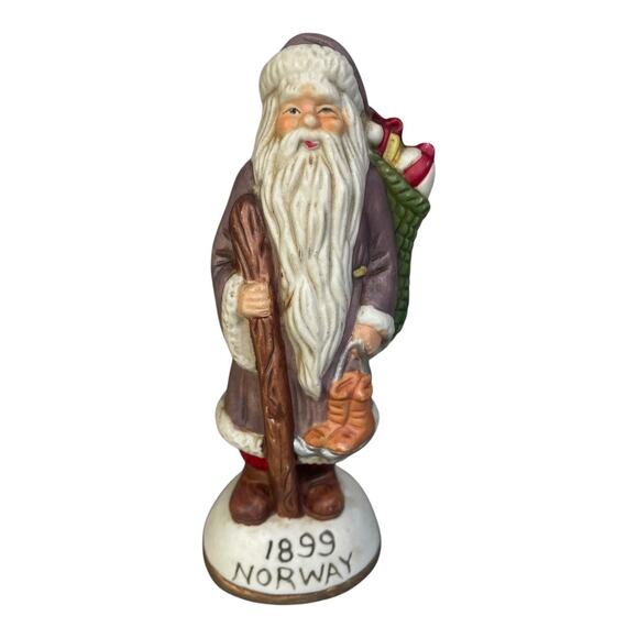 Vintage Other - Vintage Santa’s From Around The World 1899 Norway Ceramic Santa Figurine